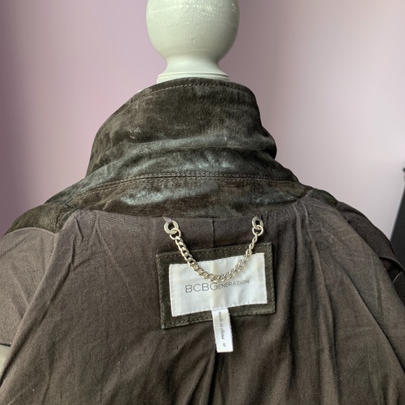 BCBGeneration Suede Leather Moto Jacket - Picture 14 of 16